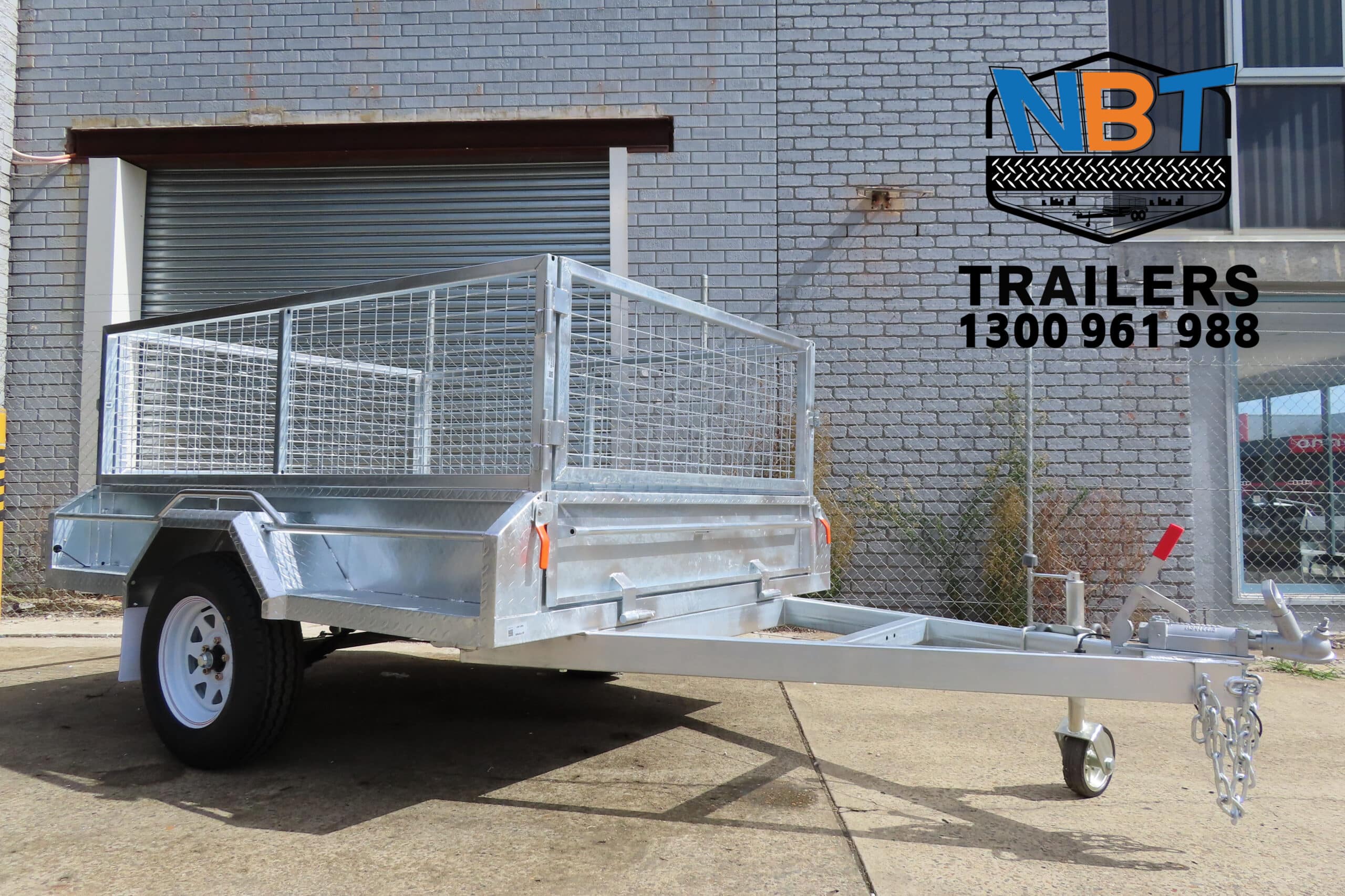 7×5 Heavy Duty Trailer With Brake & 600mm Cage ATM1400kg (Model No ...